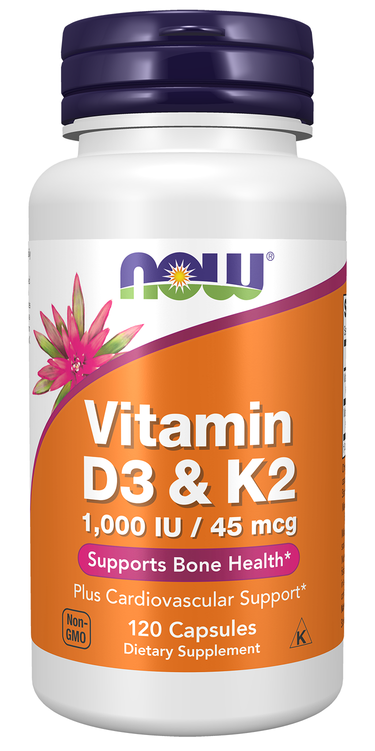 NOW Foods Vitamin D-3 & K-2 (120)