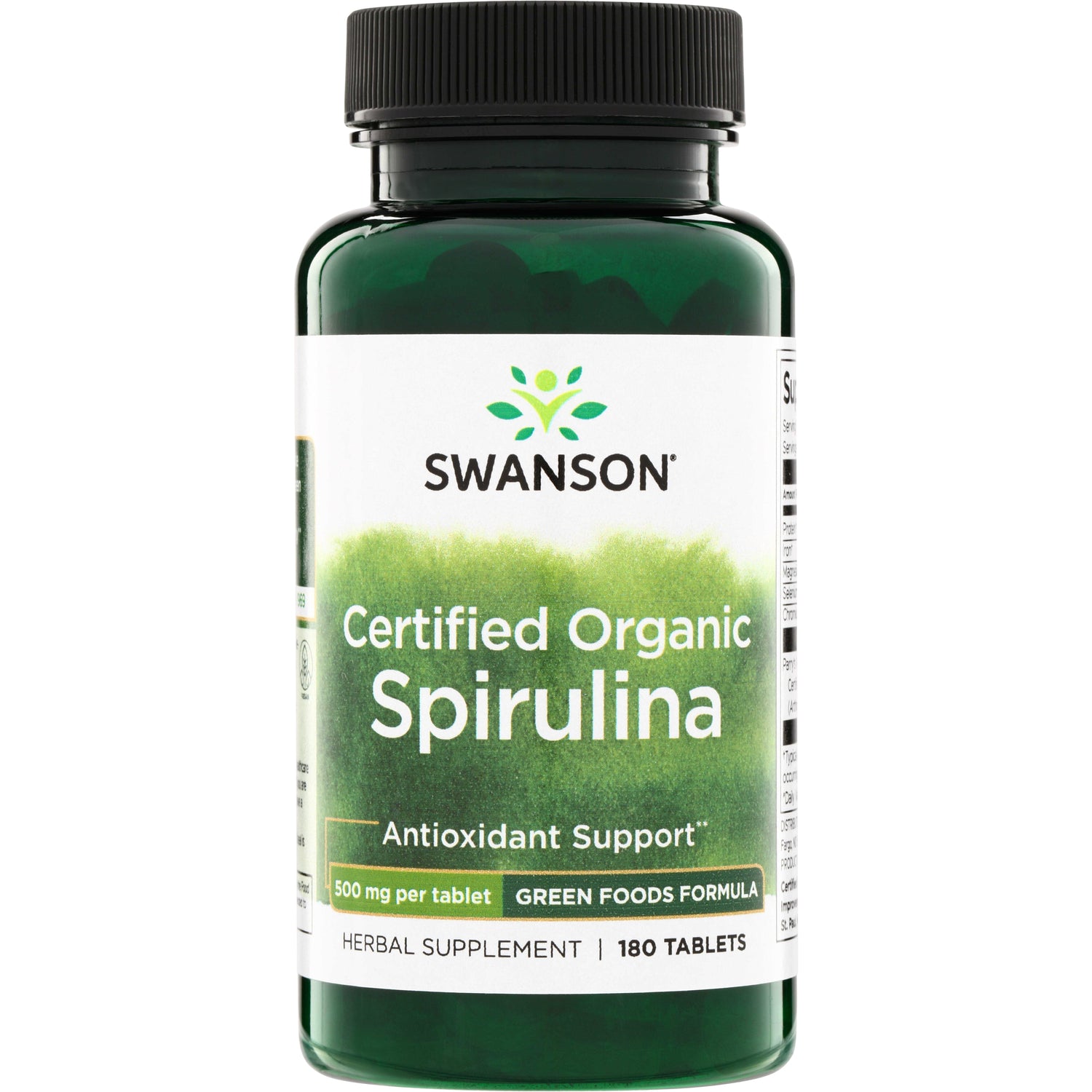 Swanson Organic Spirulina 500mg (180)