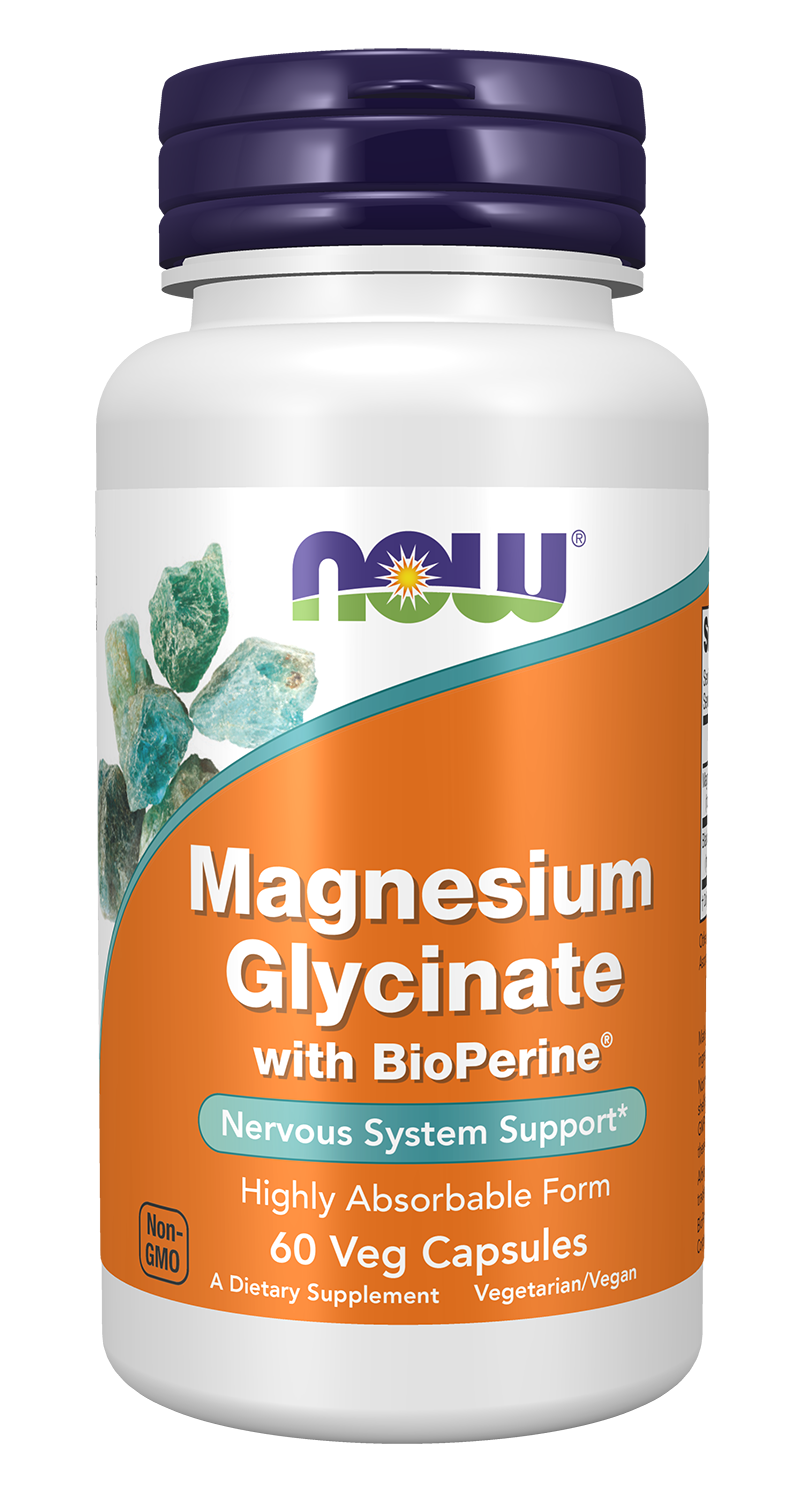 NOW Foods Magnesium Glycinate with BioPerine (60)