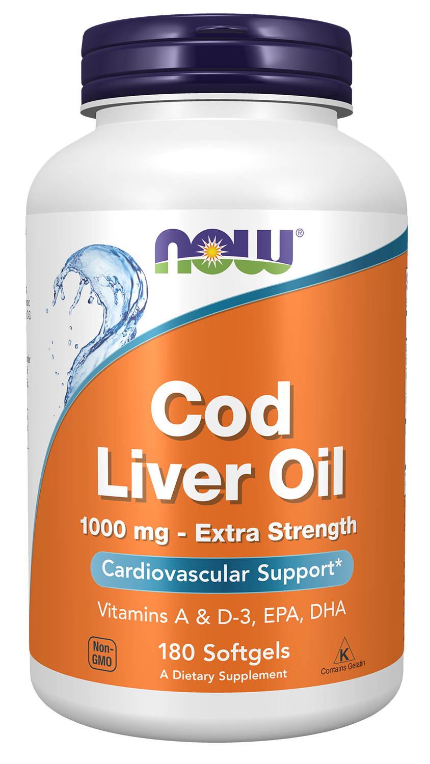 NOW Foods Cod Liver Oil Extra Strength 1000mg (180)