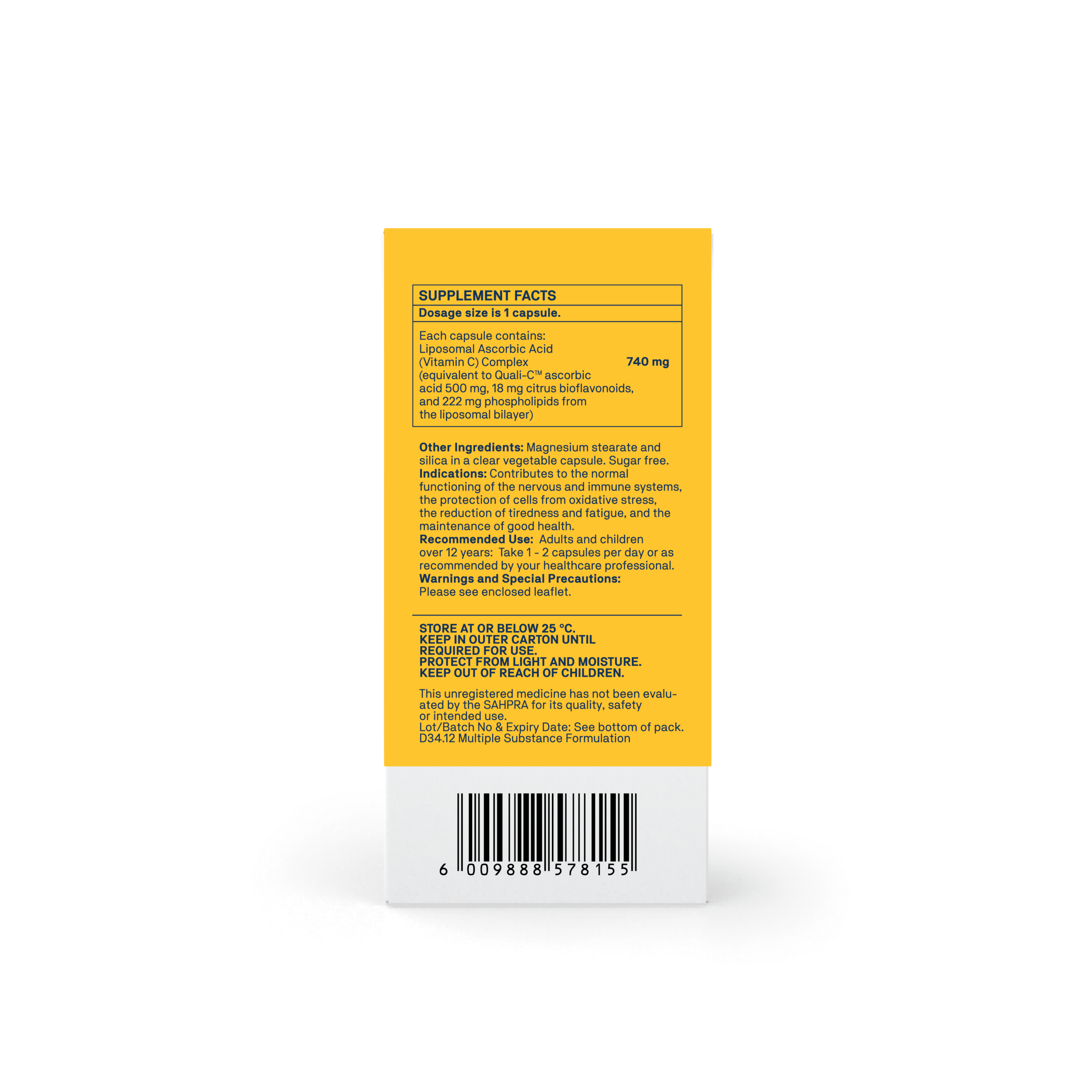 Natroceutics Vitamin C + Bioflavonoids (60’s) back label