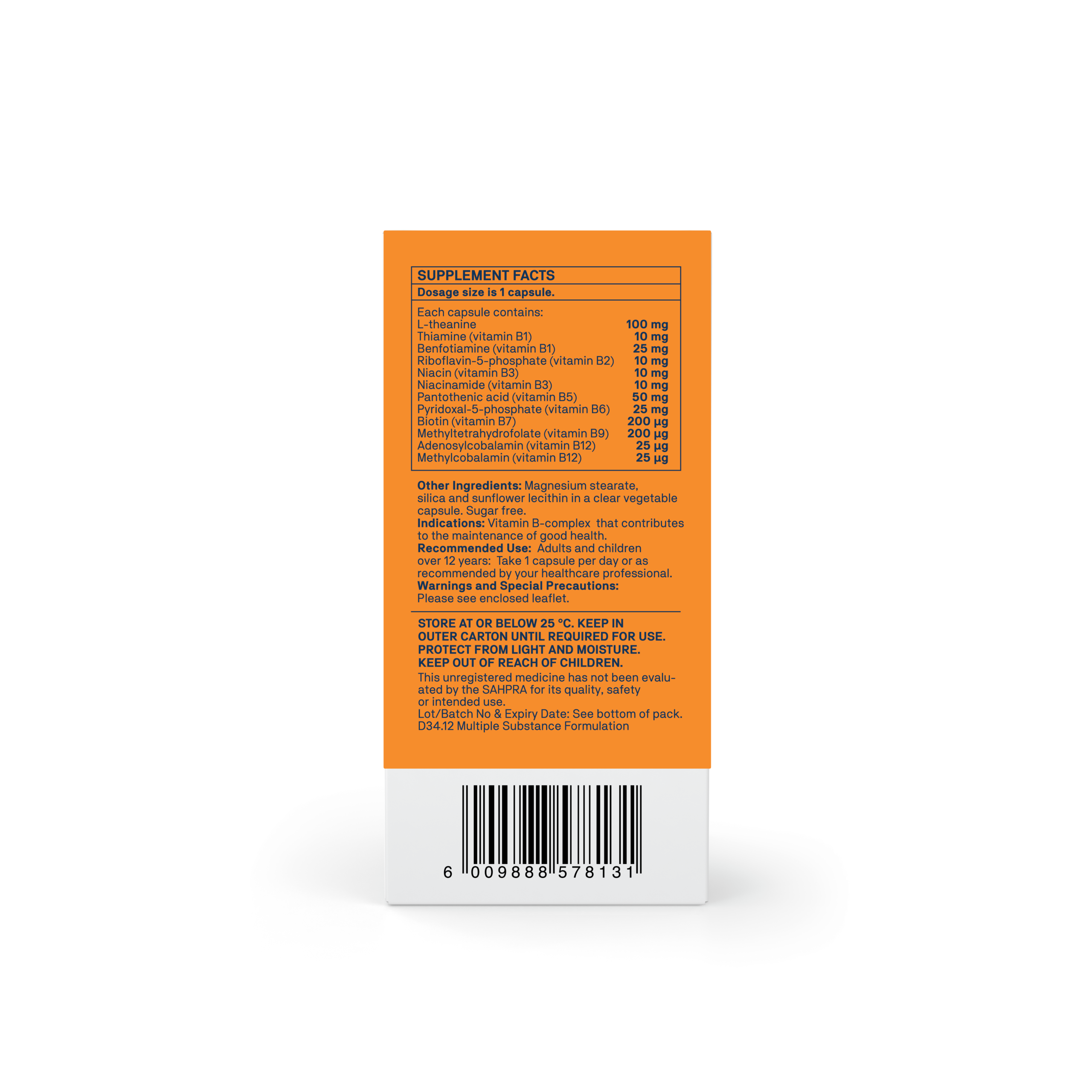 Natroceutics Activated B-Complex Advanced back label