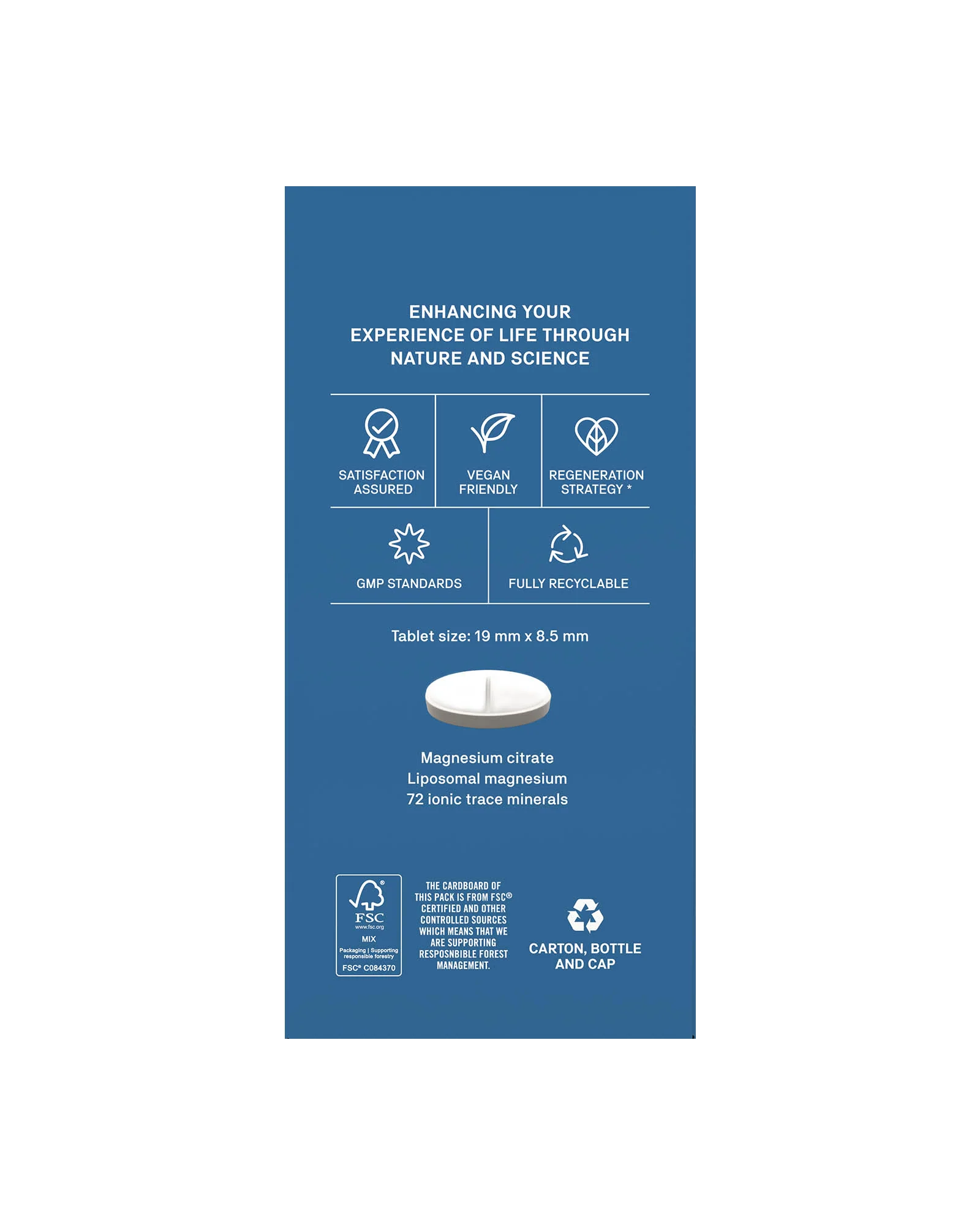 Natroceutics Magnesium Trace Mineral Complex back label