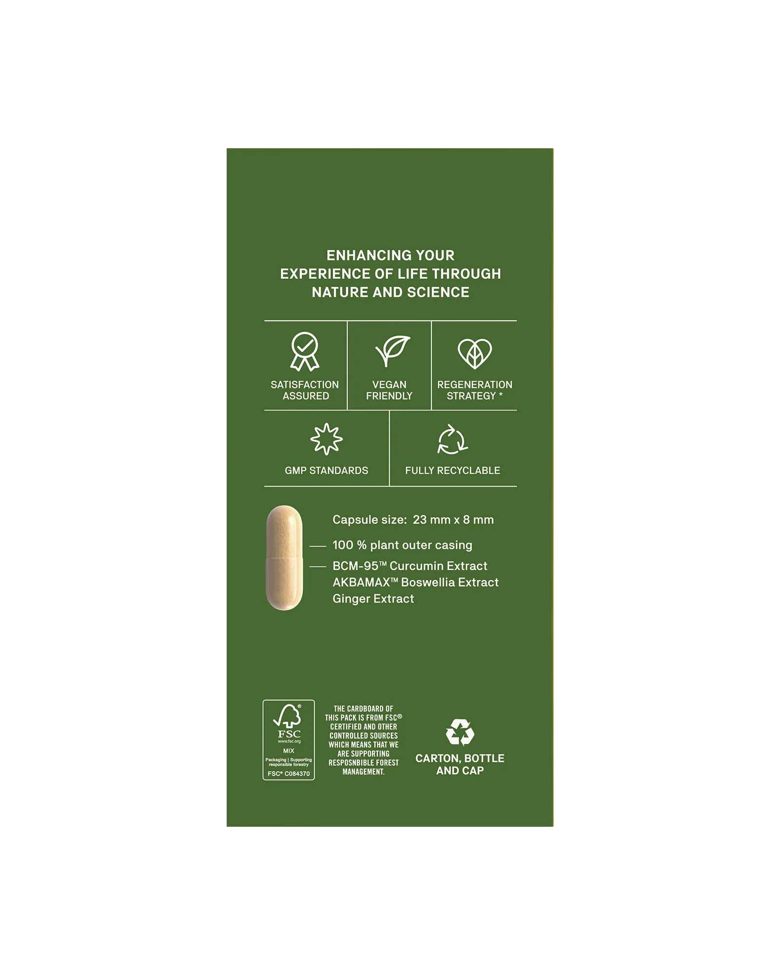 Natroceutics Curcumin Fortified back label