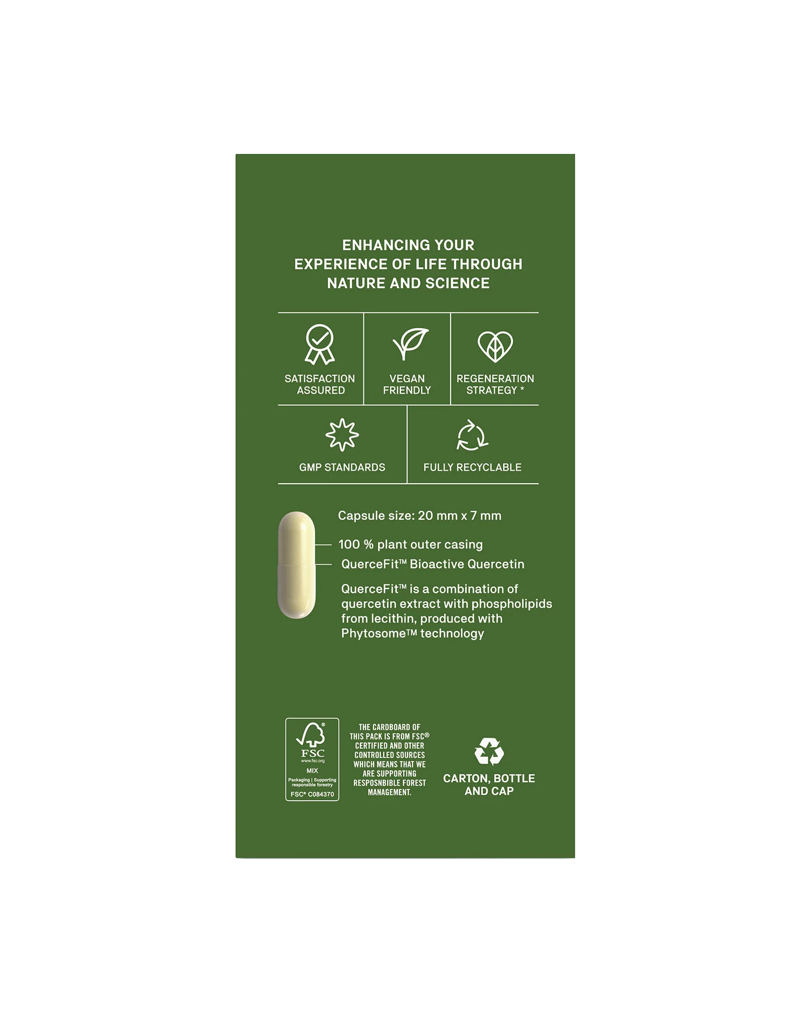 Natroceutics Quercetin Bioactive back label