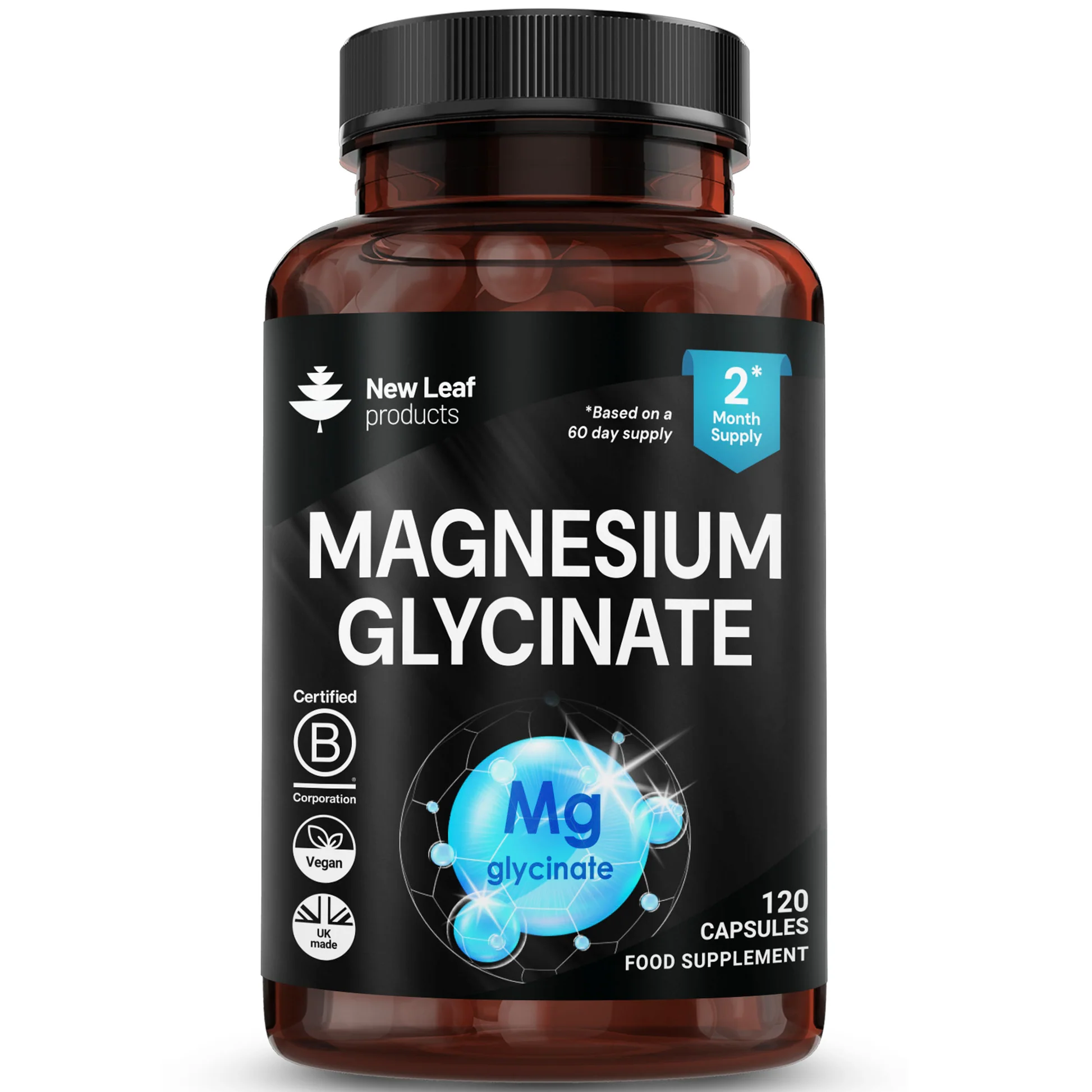 New Leaf Magnesium Glycinate Capsules (120)