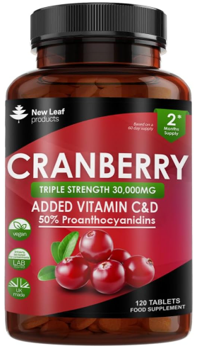 New Leaf Cranberry with Vit C & D (120)