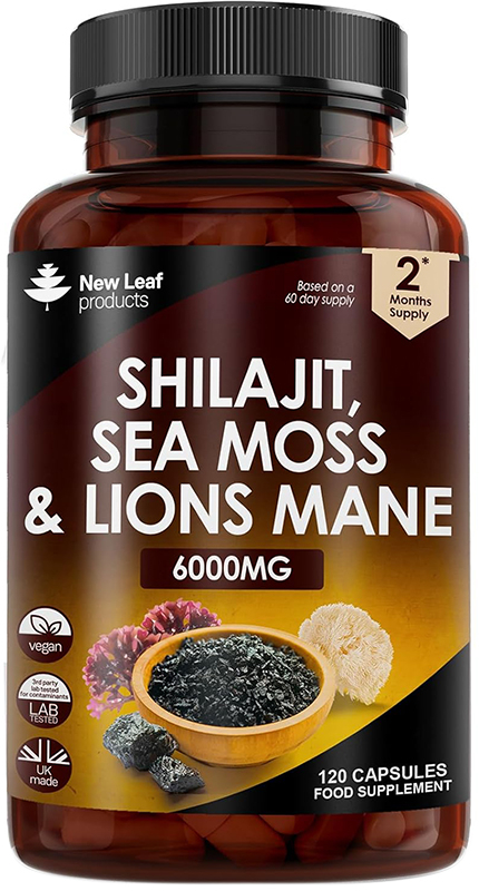 New Leaf Shilajit, Sea Moss & Lion's Mane (120)