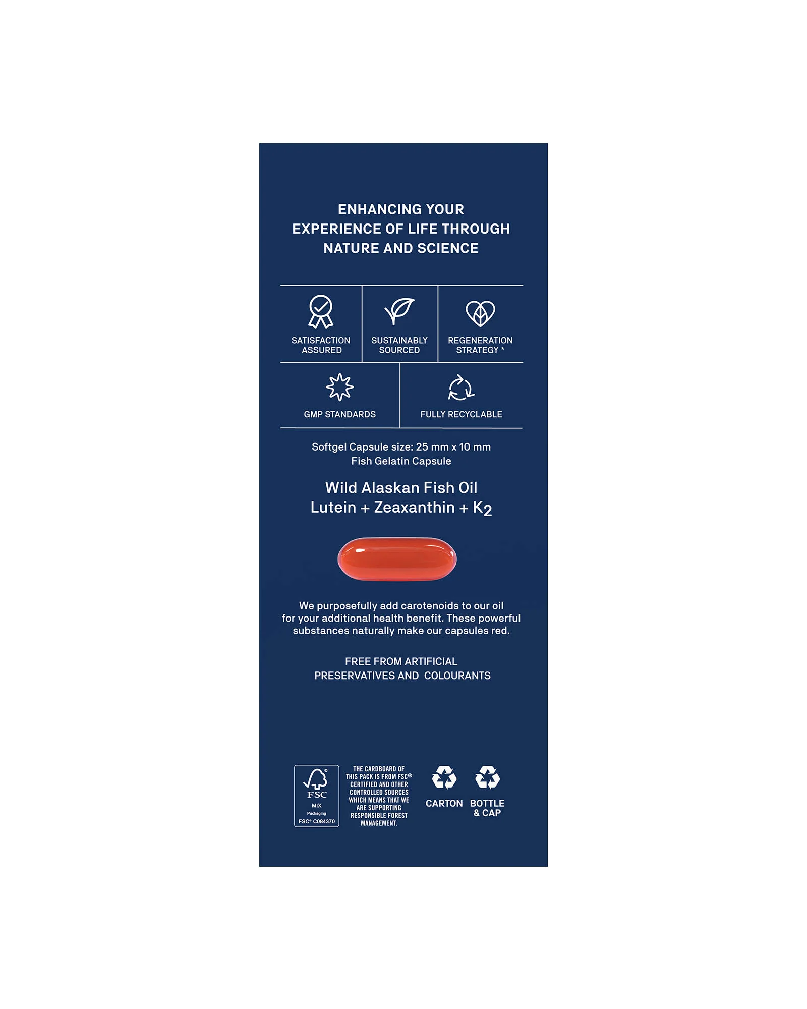 Natroceutics Omega 3 Fortified back label